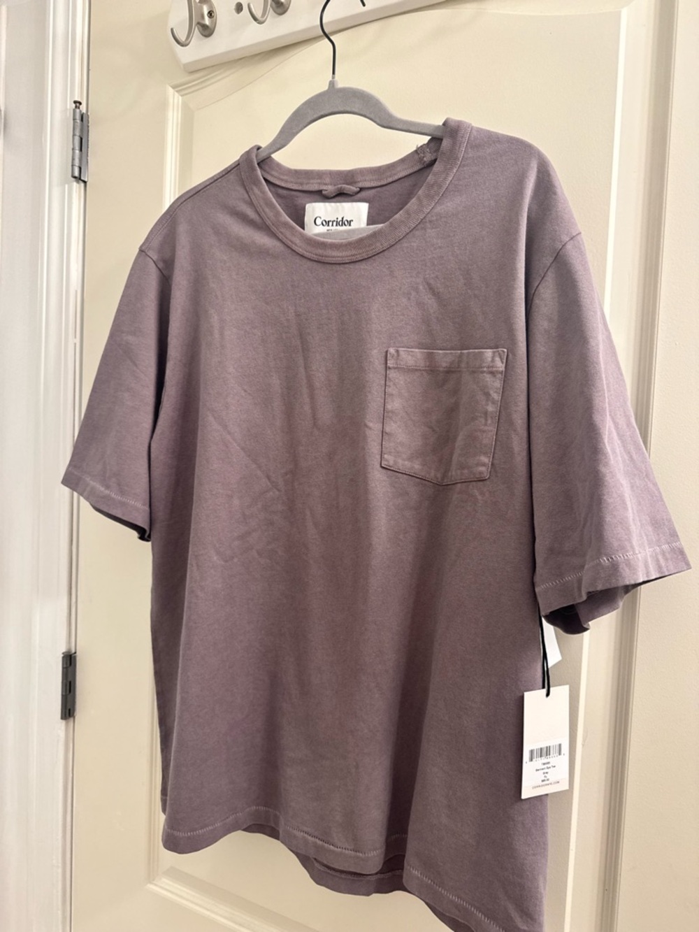 Corridor Men's Short Sleeve Pocket Tee in Dusty Lavender